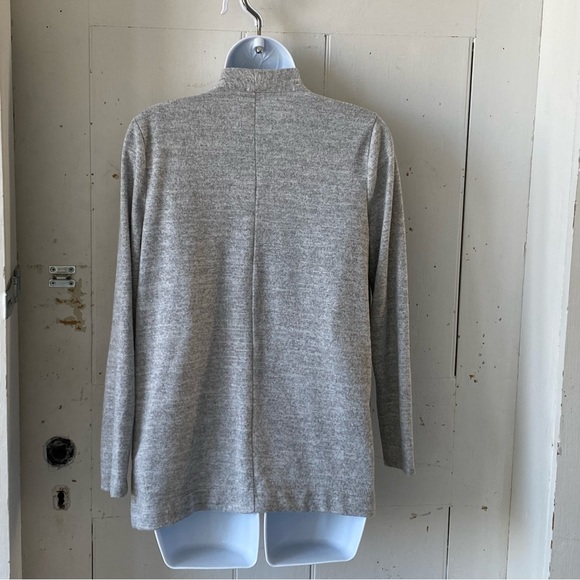 Talbot's Heather Grey Open Front Pocket Cardigan Sweater - Picture 3 of 11